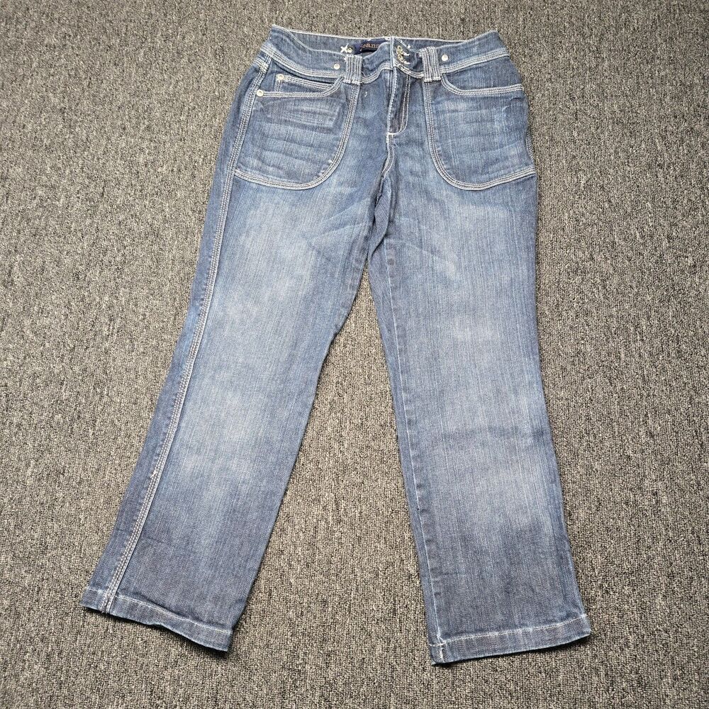 Jeanstar Straight Leg Jeans Women’s 4 Flap Pocket Stretch Denim Y2K Style